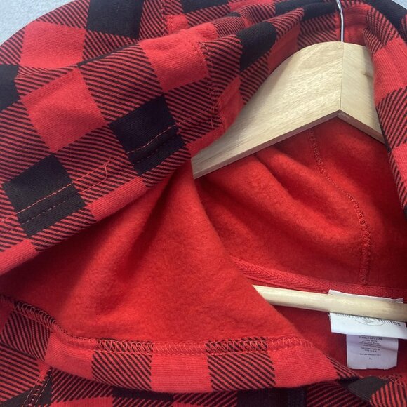 Universal Studios Buffalo Plaid Hoodie Adult XL Christmas Beaver Sweatshirt - Picture 5 of 8